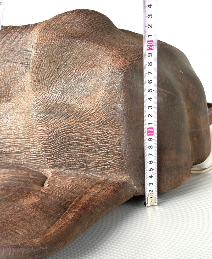 ハムタン サイズ大♪ リアル 彫刻 アンティーク 木製 ゾウ 象