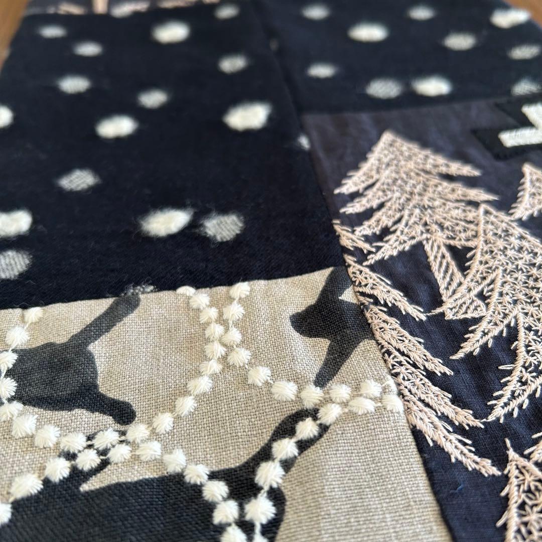 冬を楽しむバスケットカバー＊ミナペルホネンハギレ＊フランスリネン＊マルチカバー