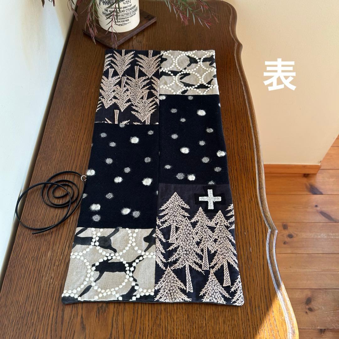 冬を楽しむバスケットカバー＊ミナペルホネンハギレ＊フランスリネン＊マルチカバー