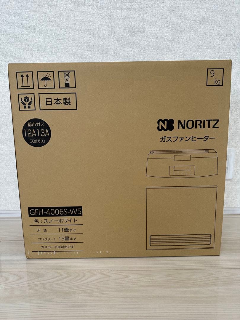 (ガスコード付き) NORITZ ガスファンヒーター GFH-4006S-W5