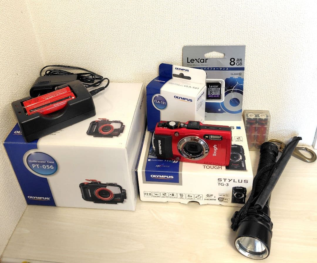 OLYMPUS オリンパスTG-3 水中ハウジング 防水ライトセット