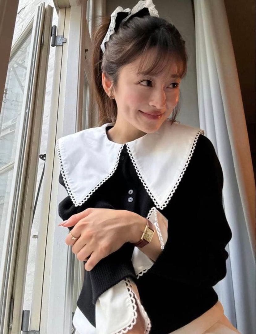 Bibiy. PATTY PILGRIM TOP 黒　ブラック　black