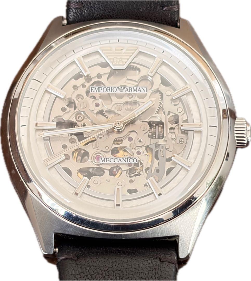 エンポリオアルマーニ AR60003 スケルトン 自動巻き 腕時計 稼働
