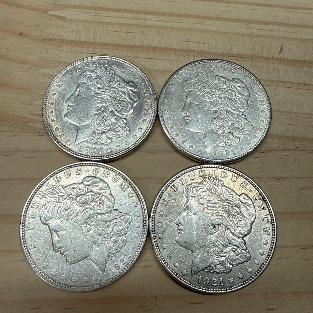 Y*様 アメリカ　モルガン銀貨 1921年 4枚セット