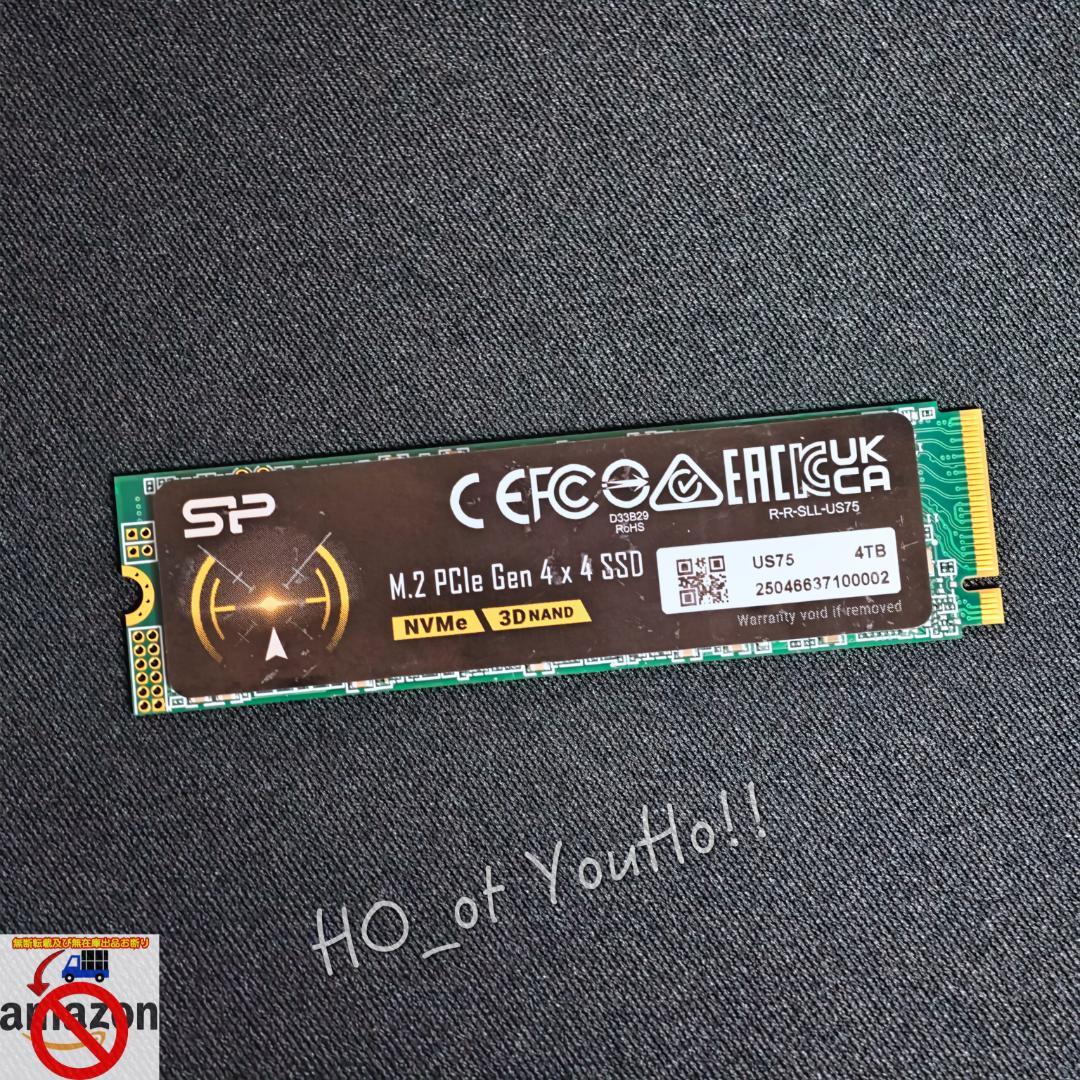 シリコンパワー 4TB US75 PCIe Gen4 M.2 2280 SSD
