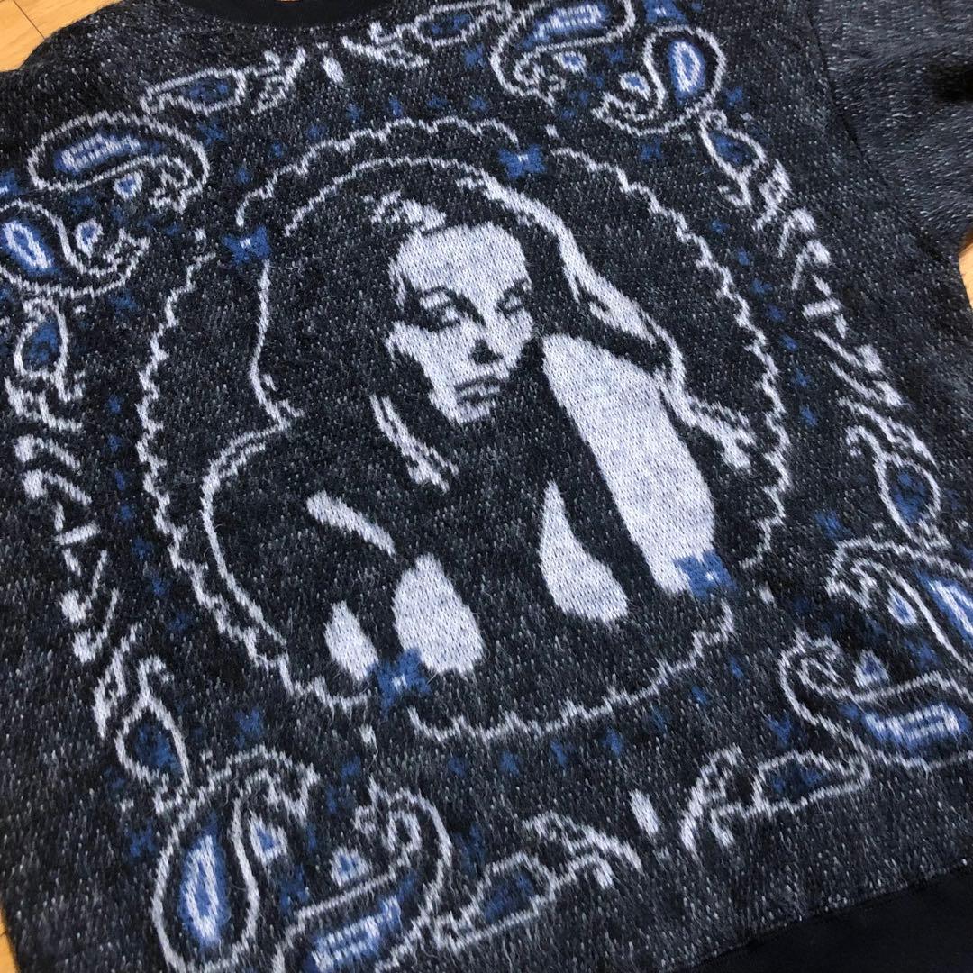 ヒステリックグラマー ニット セーター ビックヒスガールズロゴ　両面ロゴ入り