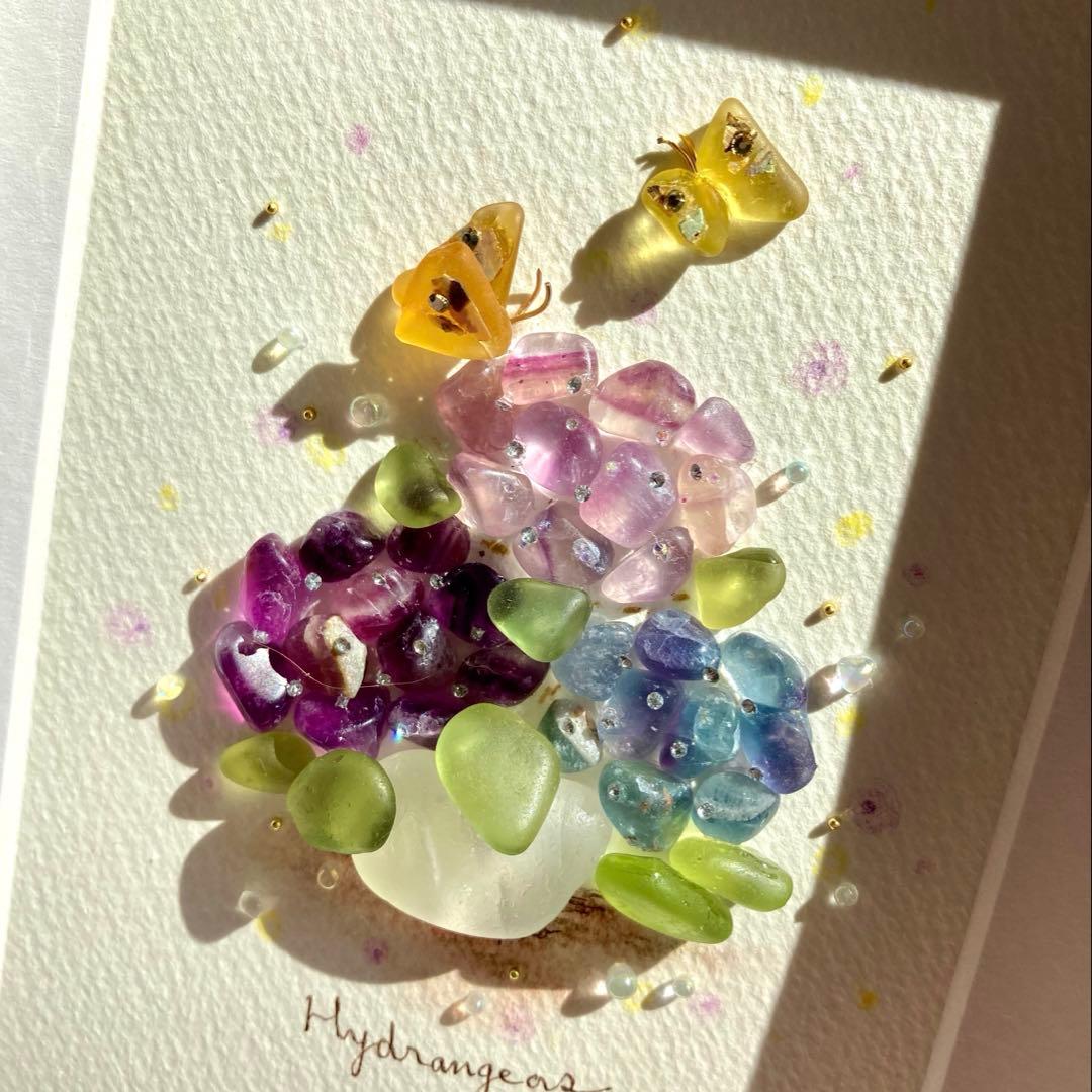 いちご　オーダー受付　シーグラス／天然石／フレームアート