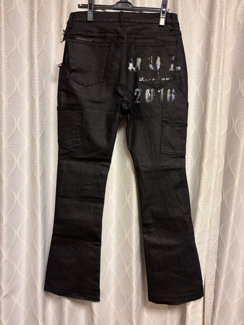 激レア★M.U.L.★リメイクコーティングデニム黒ブラックm.u.l