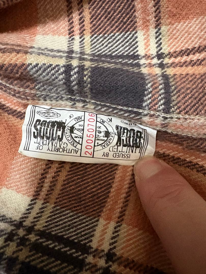 最終価格 旧タグ デラックスウエア ヘビーネルシャツ 廃番モデル日本製