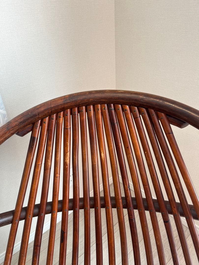 たむ様【引き取り限定】ラタンチェア 360度 回転式 籐家具