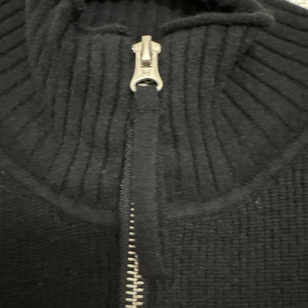 Matin Kim ジップアップセーター ブラック