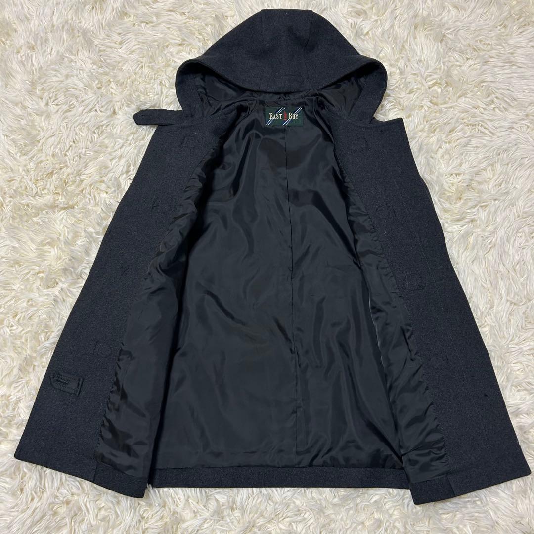 【未使用】EAST BOY イーストボーイ　ダッフルコート　チャコール　9号　M