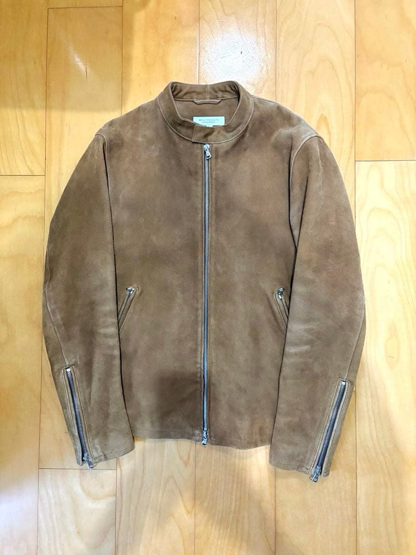 BEAUTY&YOUTH スエード スウェード シングル ライダース ジャケット