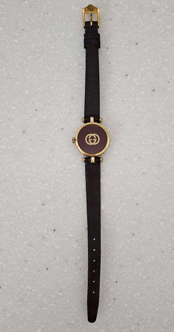【ヴィンテージ】非稼働GUCCI シュリーライン腕時計 純正ベルト証明書付