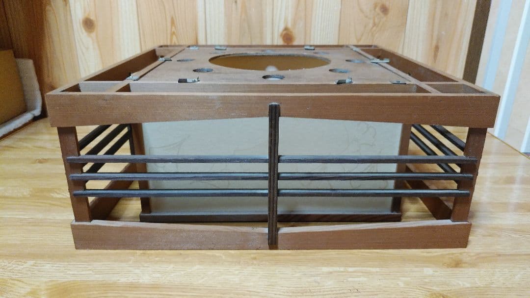 昭和レトロ　ナショナル 松下電工 照明器具 昭和49年頃　木製枠　中古