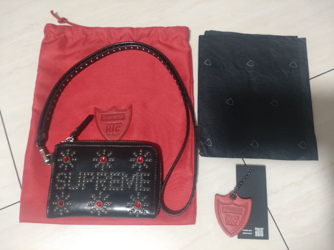小物 23S/S SUPREME HTC Studded Wallet Black