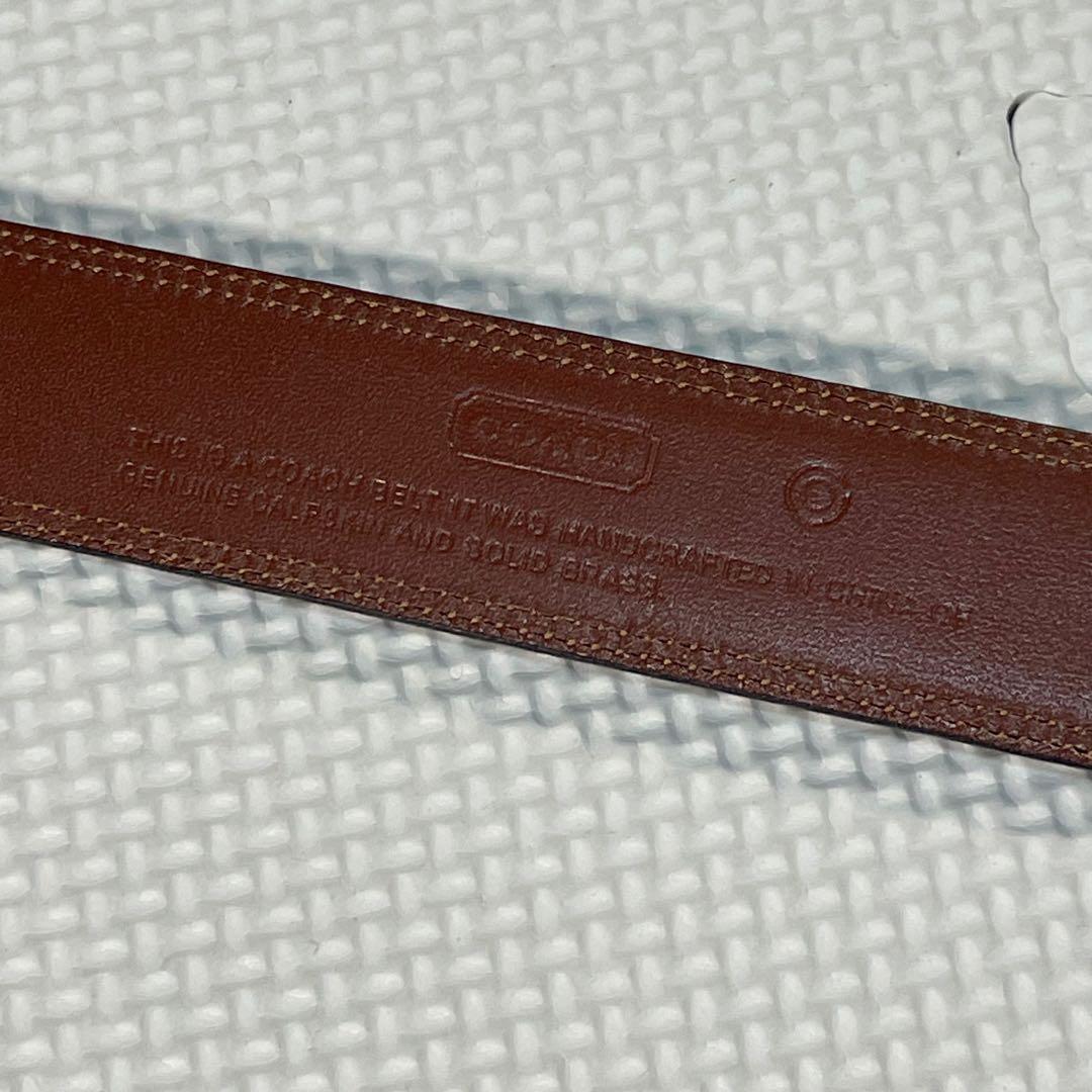 新品 タグ付き Coach レザーベルト ブラック コーチ 無地 フォーマル