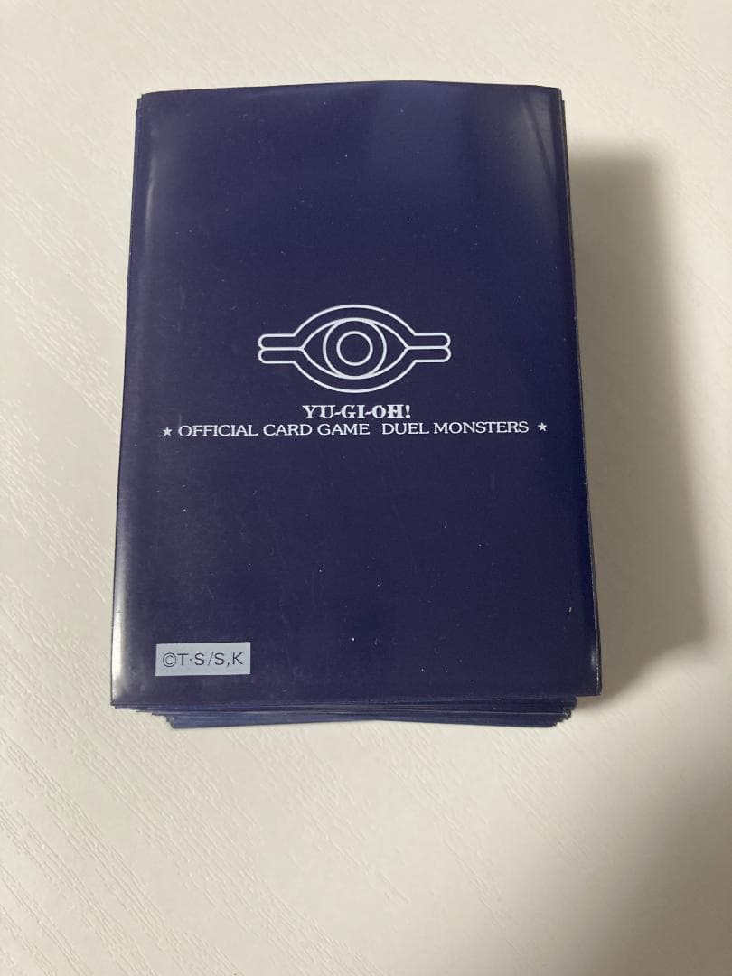 遊戯王 公式 スリーブ 絶版 初期ロゴ ウジャト眼 97枚 紺 ネイビー