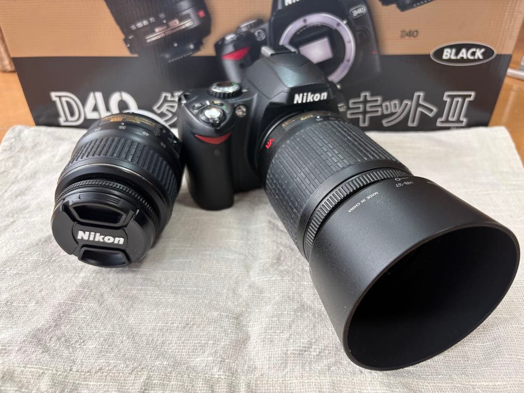 Nikon D40デジタル一眼レフカメラ、ダブルズームキットII