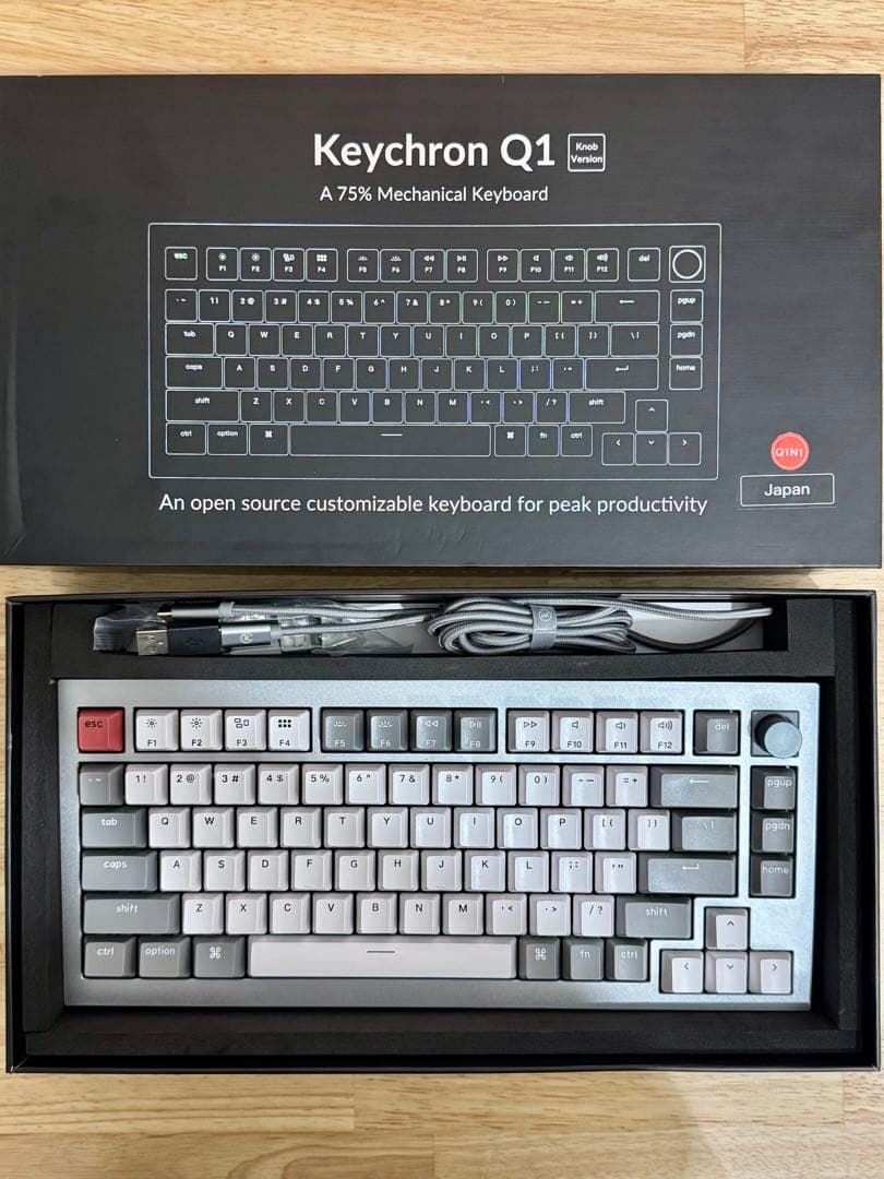 Keychron Q1 75% メカニカルキーボード 赤軸 RGB