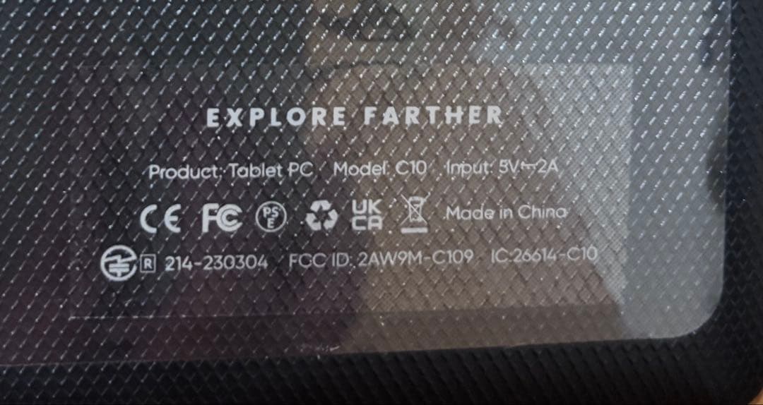 10インチ Android15 タブレット 64GB Wi-Fi6 薄型軽量 黒