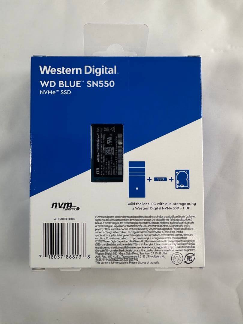 内蔵型SSD WD BLUE SN550 NVMe SSD 1TB
