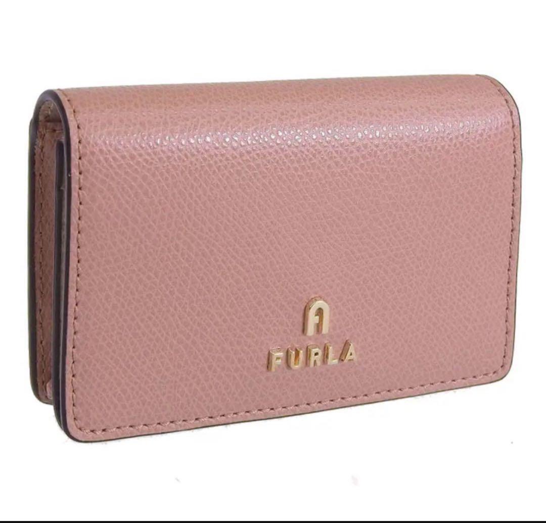 FURLA ピンク レザー 名刺入れ