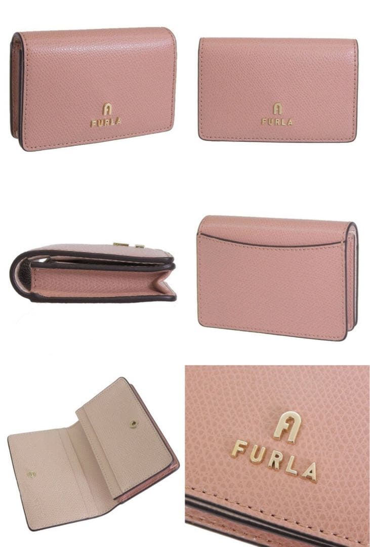 FURLA ピンク レザー 名刺入れ