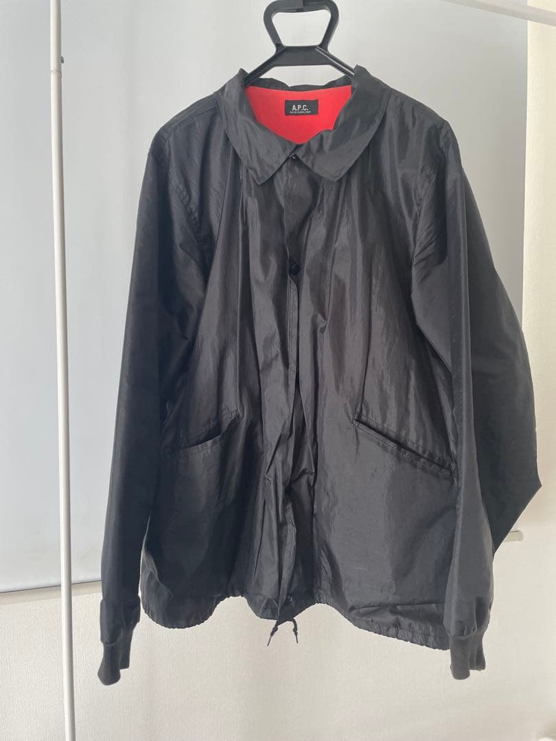 A.P.C. 90sフランス製 初期名作 ブラック ナイロン コーチジャケットL