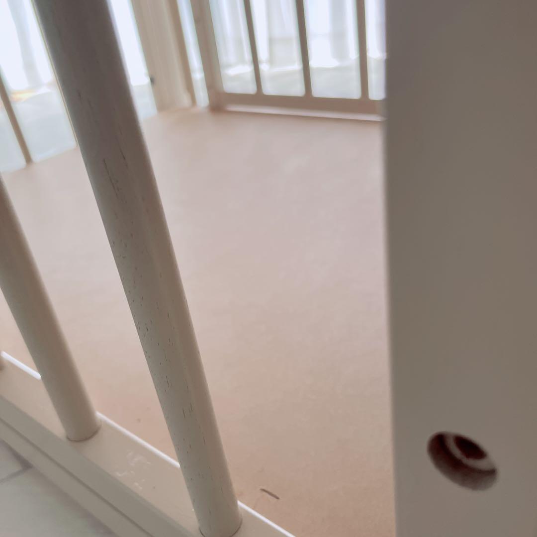 【目黒区引取】キンタロー ミニ3wayオープンベッド ホワイト 3面 木製