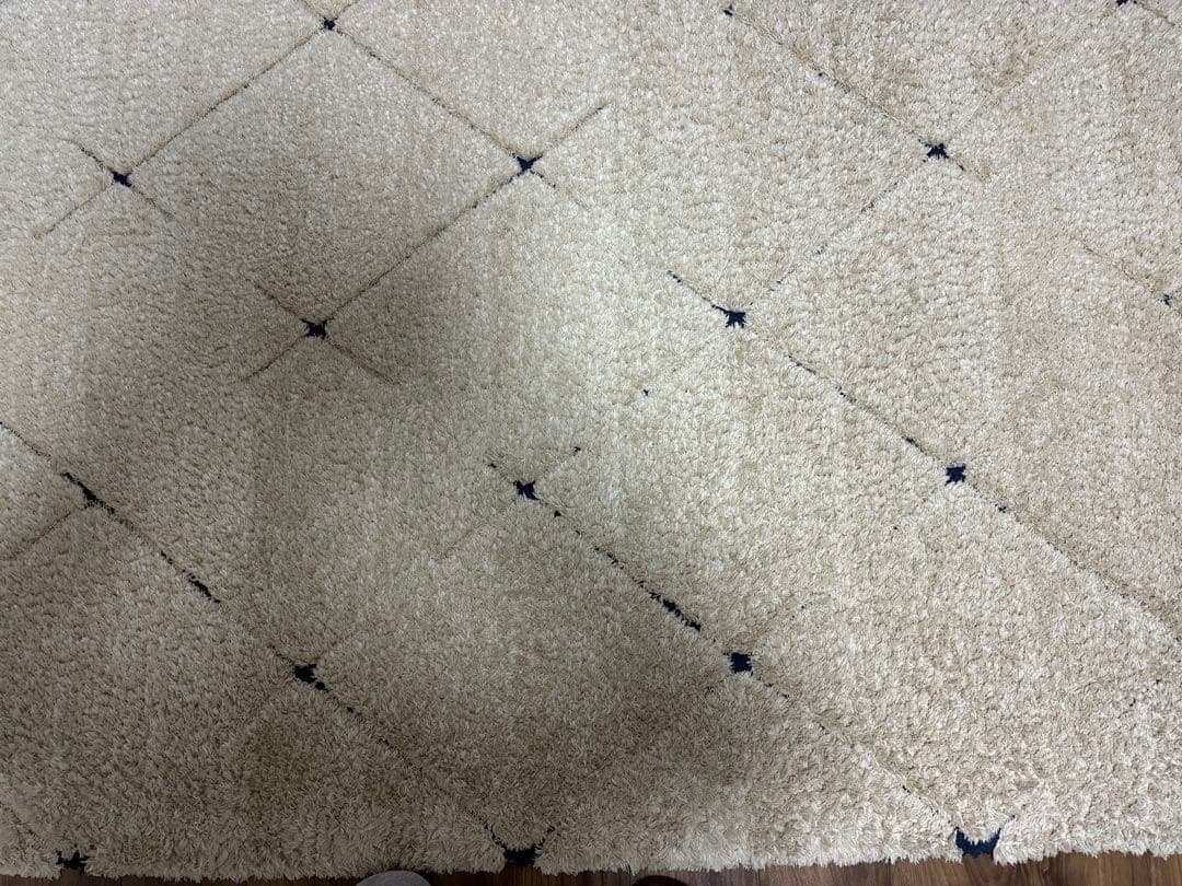 LOWYA シャギーラグ　ベージュ Mサイズ