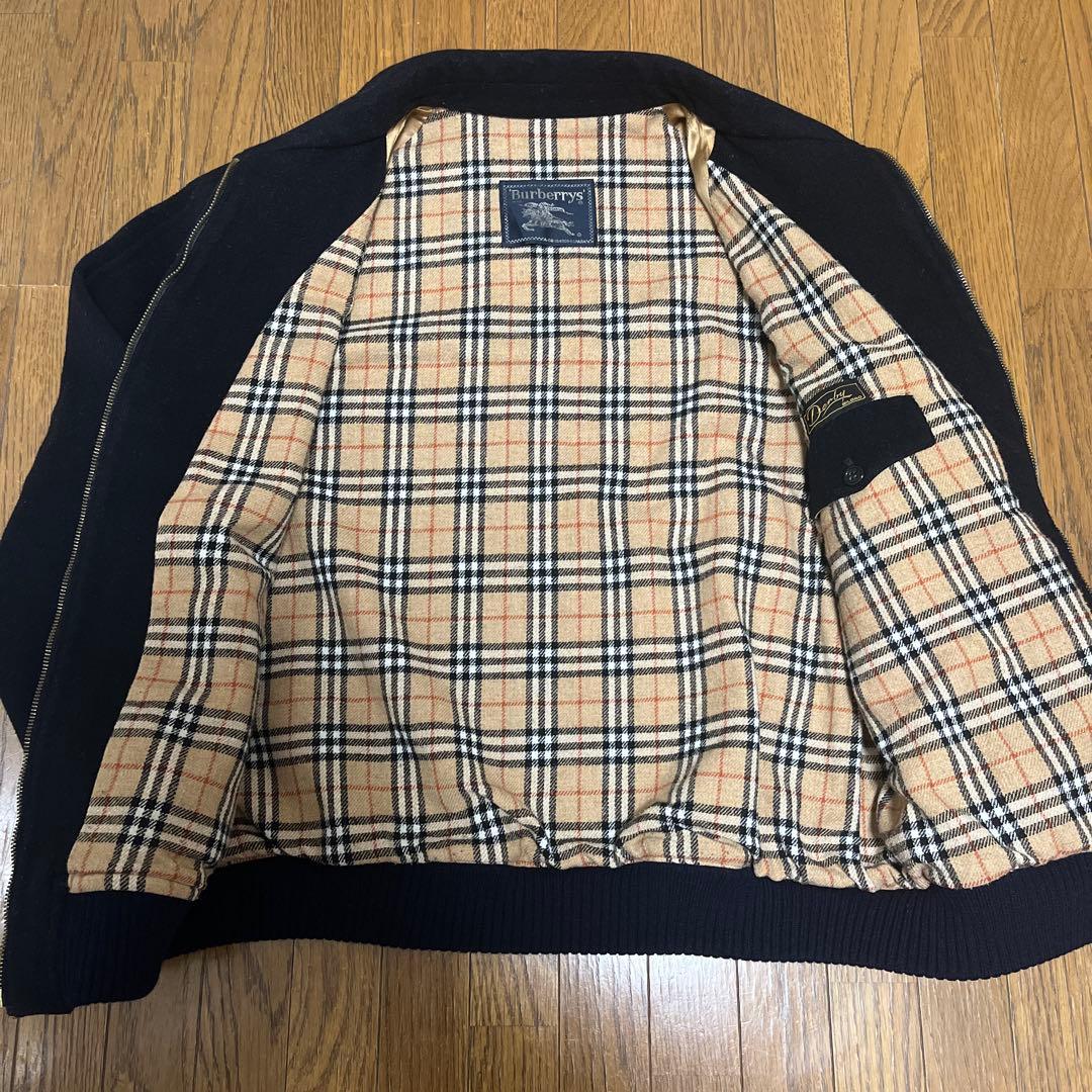 Burberrys バーバリー　ウール　ハリントンジャケット　ネイビー　90s