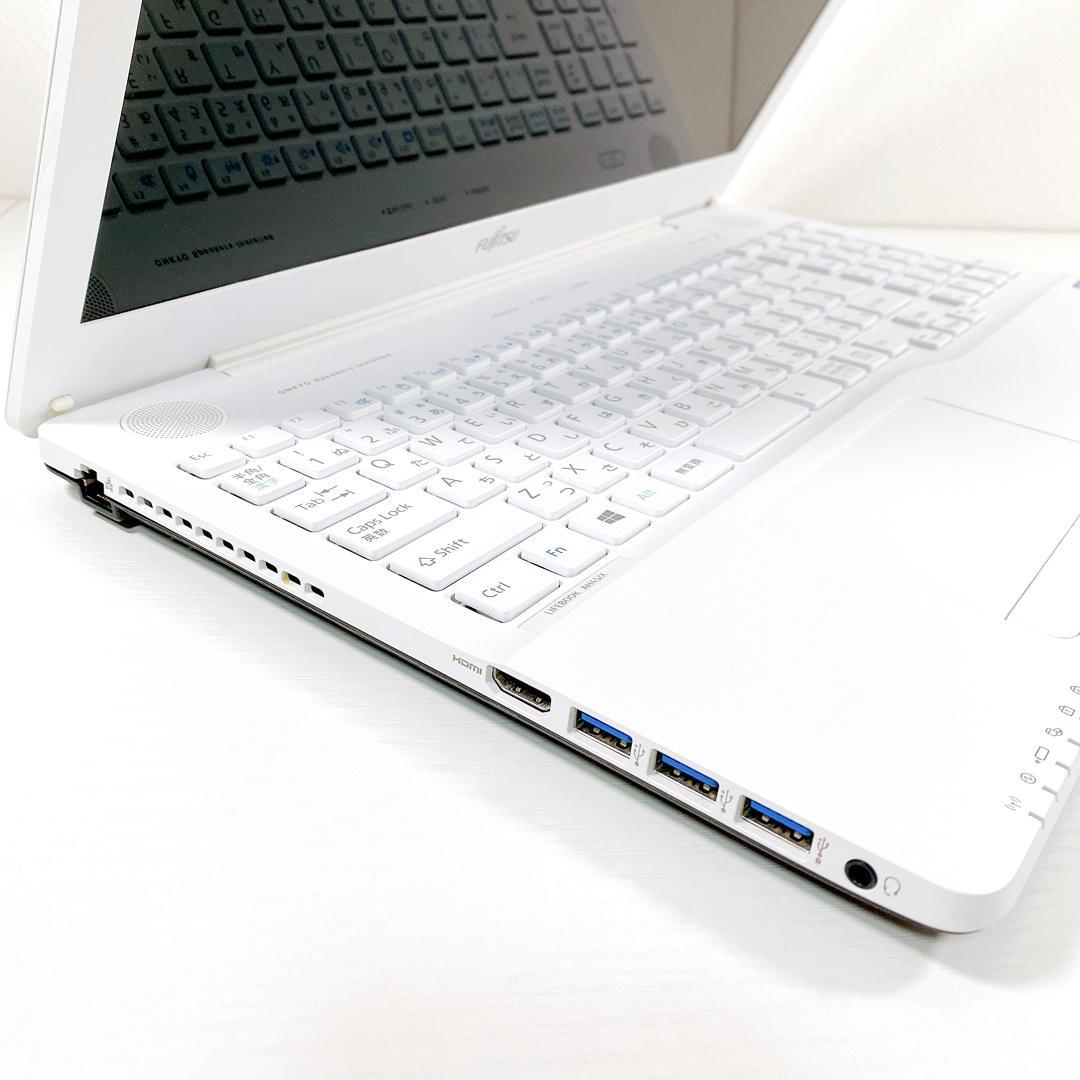 届いてすぐに使える✨事務作業✨快適SSD✨ブルーレイ✨富士通ノートパソコン✨04