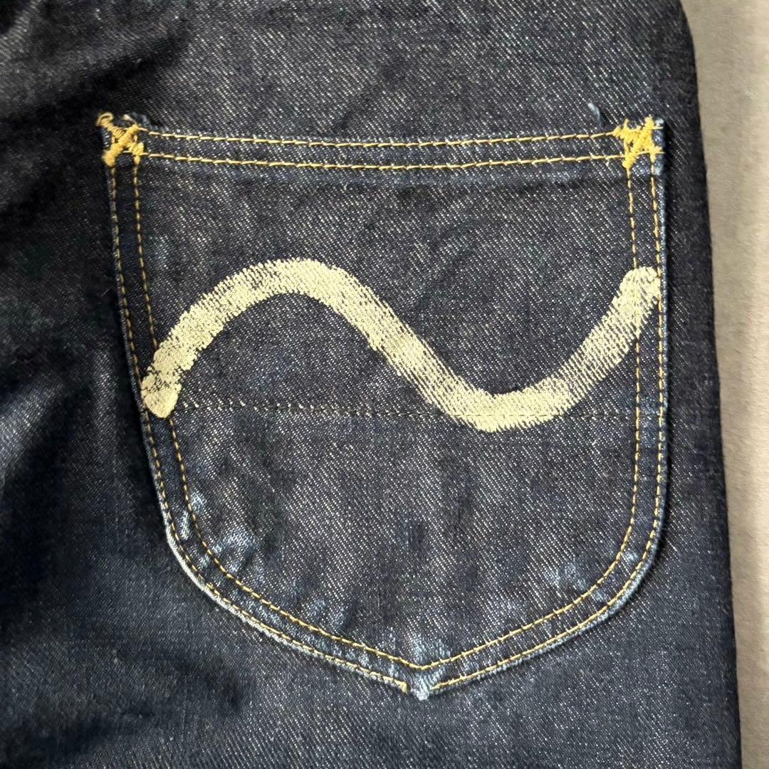 EVIS 初期 2101 手描きカモメ 濃紺 W28×35 セルビッジ 日本製