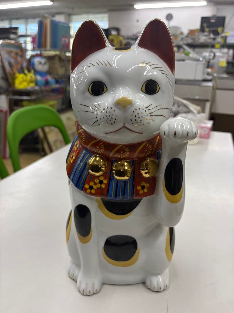 招き猫 九谷焼　32センチ