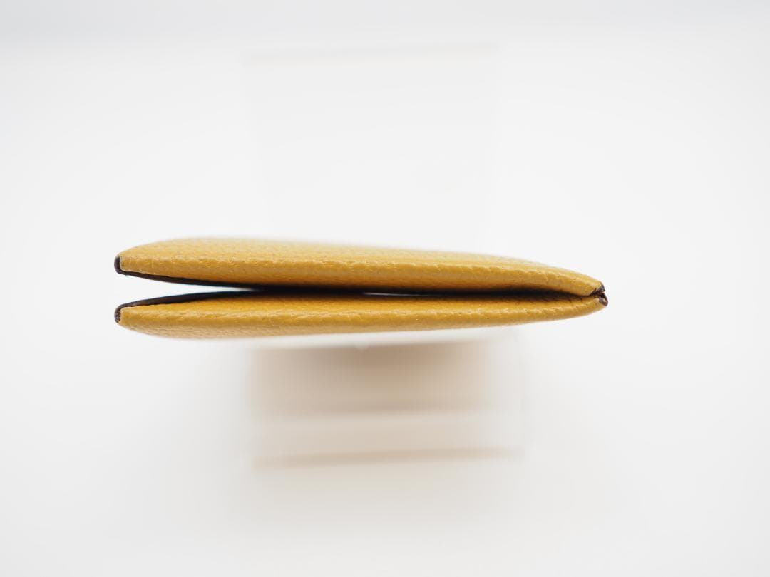 セール 2018年 HERMES エルメス カルヴィ イエロー 名刺入れ カード