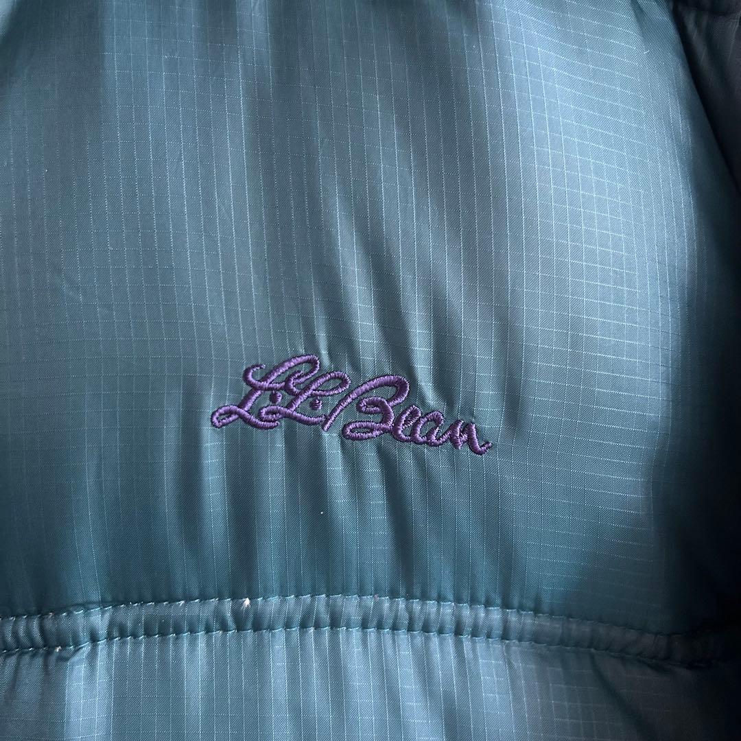 80S L.L.Bean ロゴ刺繍 グースダウン ダウンジャケット グリーン