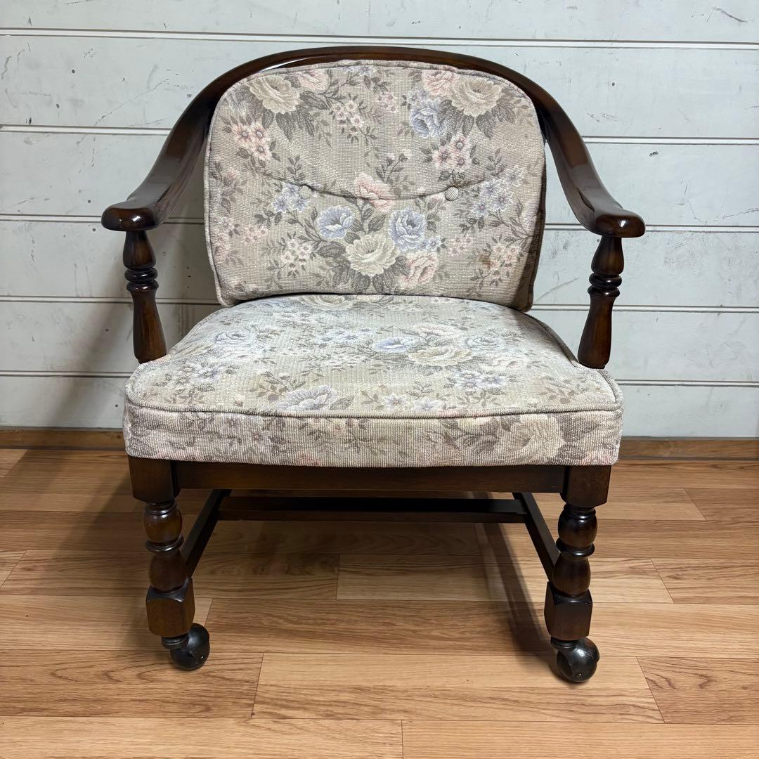 karimoku アームチェア　キャスター付き　コロニアル　1/4