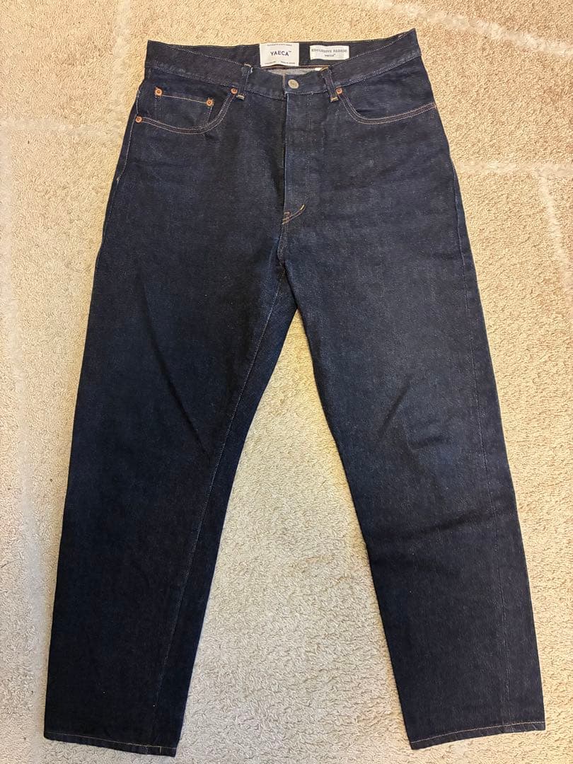 【美品】YAECA ワイドテーパードデニム 10-14W