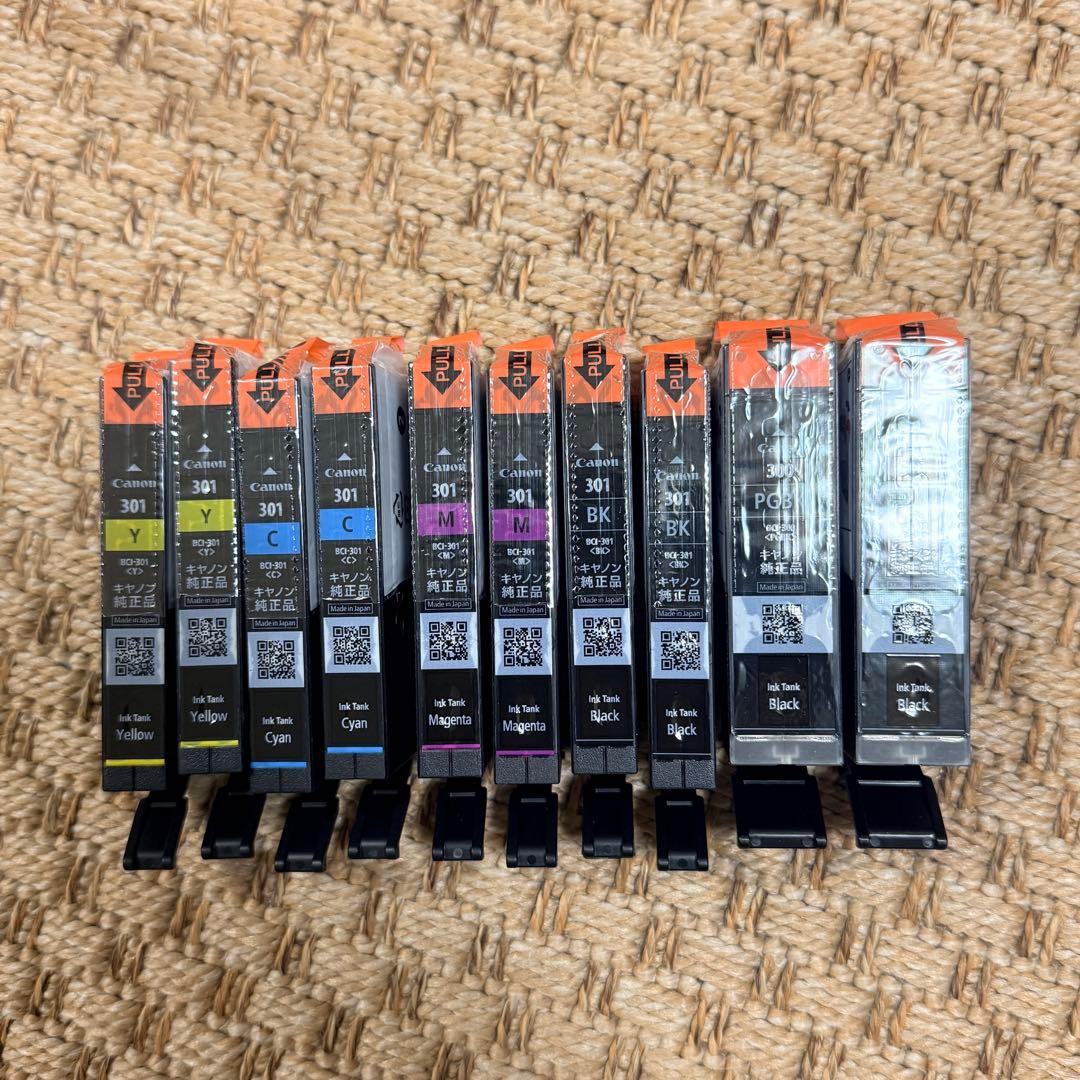 Canon 純正 インク BCI-301 PGBK-300 5色 2セット