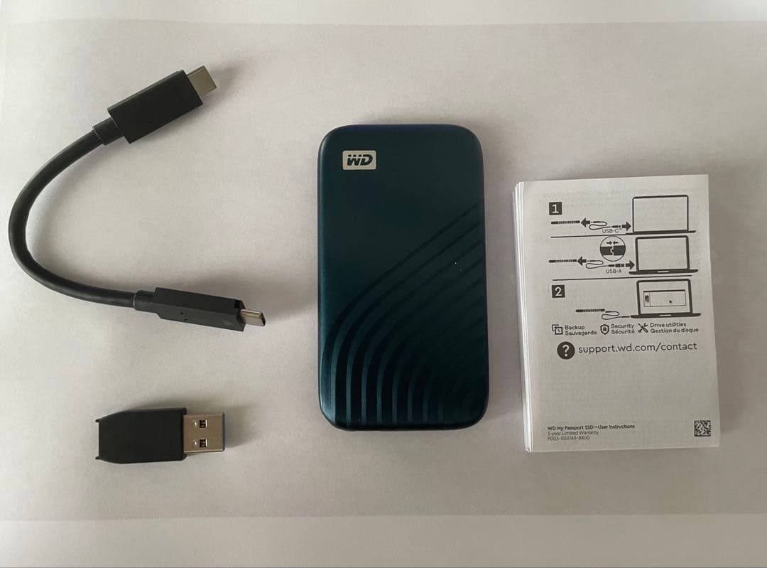 WD 外付けSSD 1TB ※USBケーブル&保証書つき