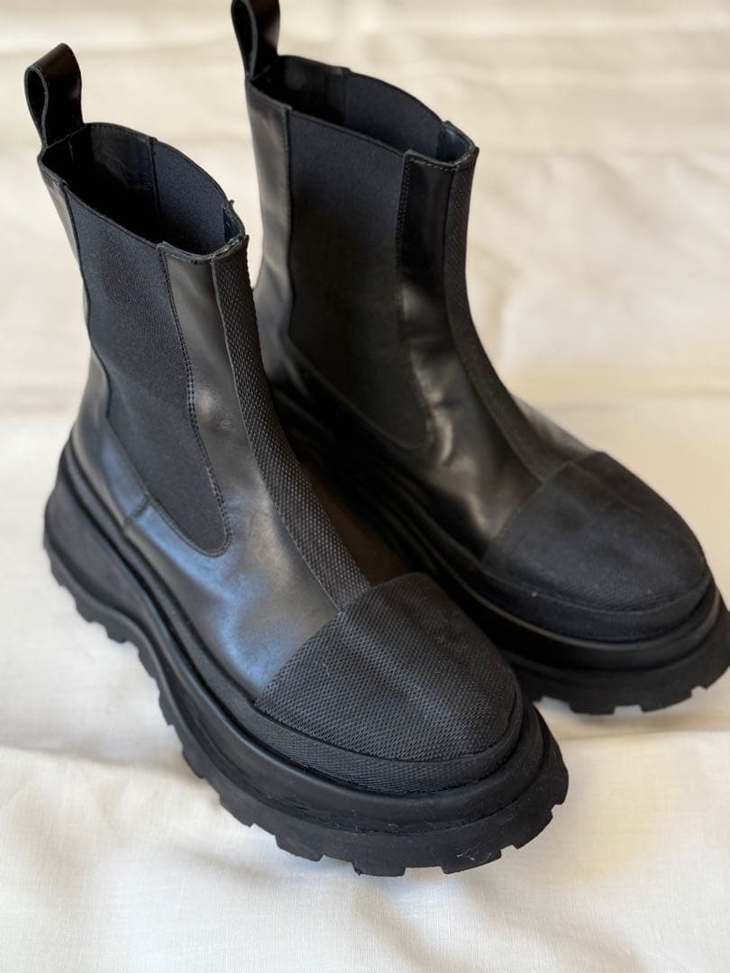 【週末3000円引きセール！！】JIL SANDER ブラック サイドゴアブーツ