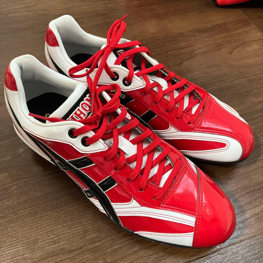 asics スパイクシューズ レッド/ホワイト