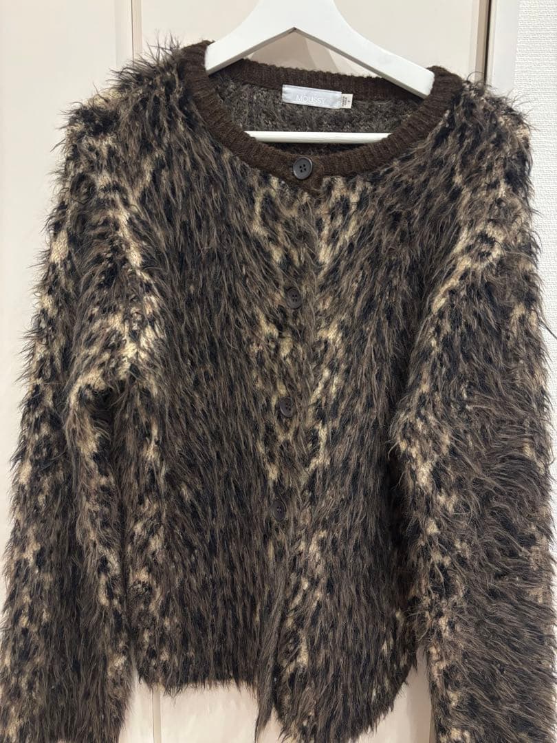 moussy レオパードカーディガン
