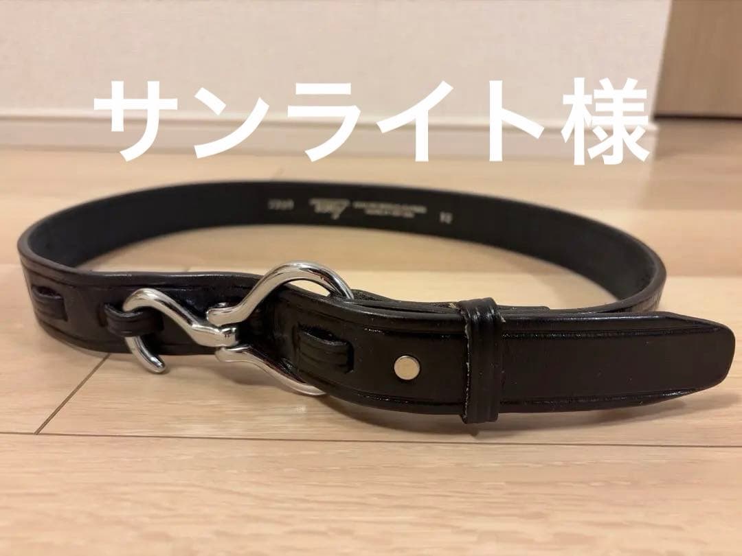 TORY LEATHERブラックレザーベルト サイズ32 モデル2280