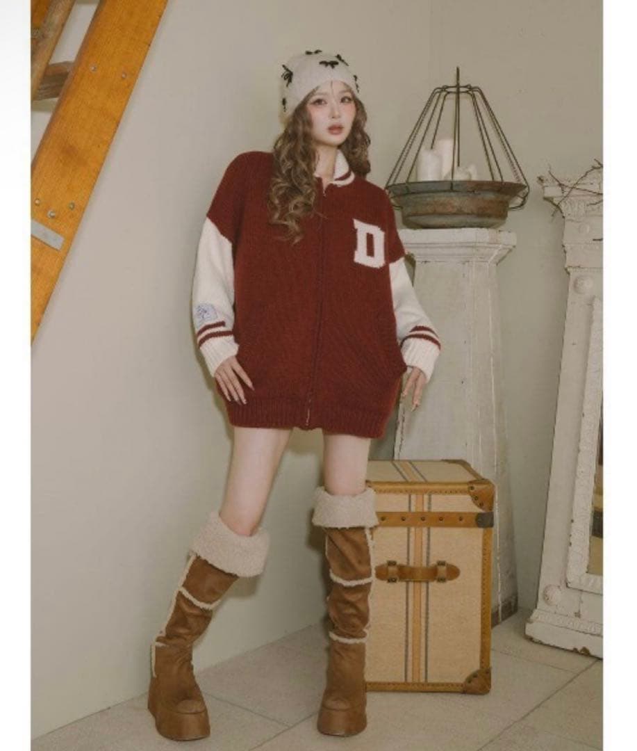 ダーリッチ　THE Social CLUBニットブルゾン