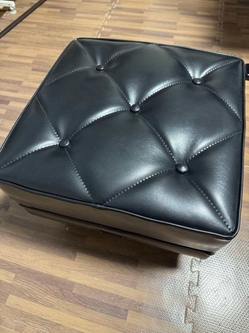 karimoku 合成皮革 オットマン 黒