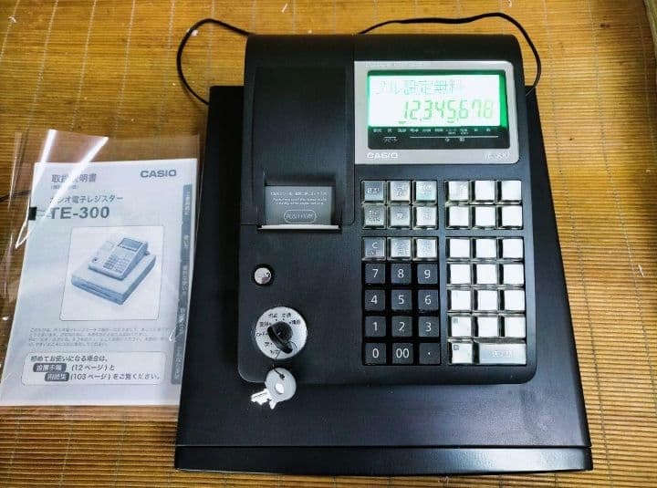 カシオレジスター　TE-300　フル設定無料　 送料無料人気機種　110033