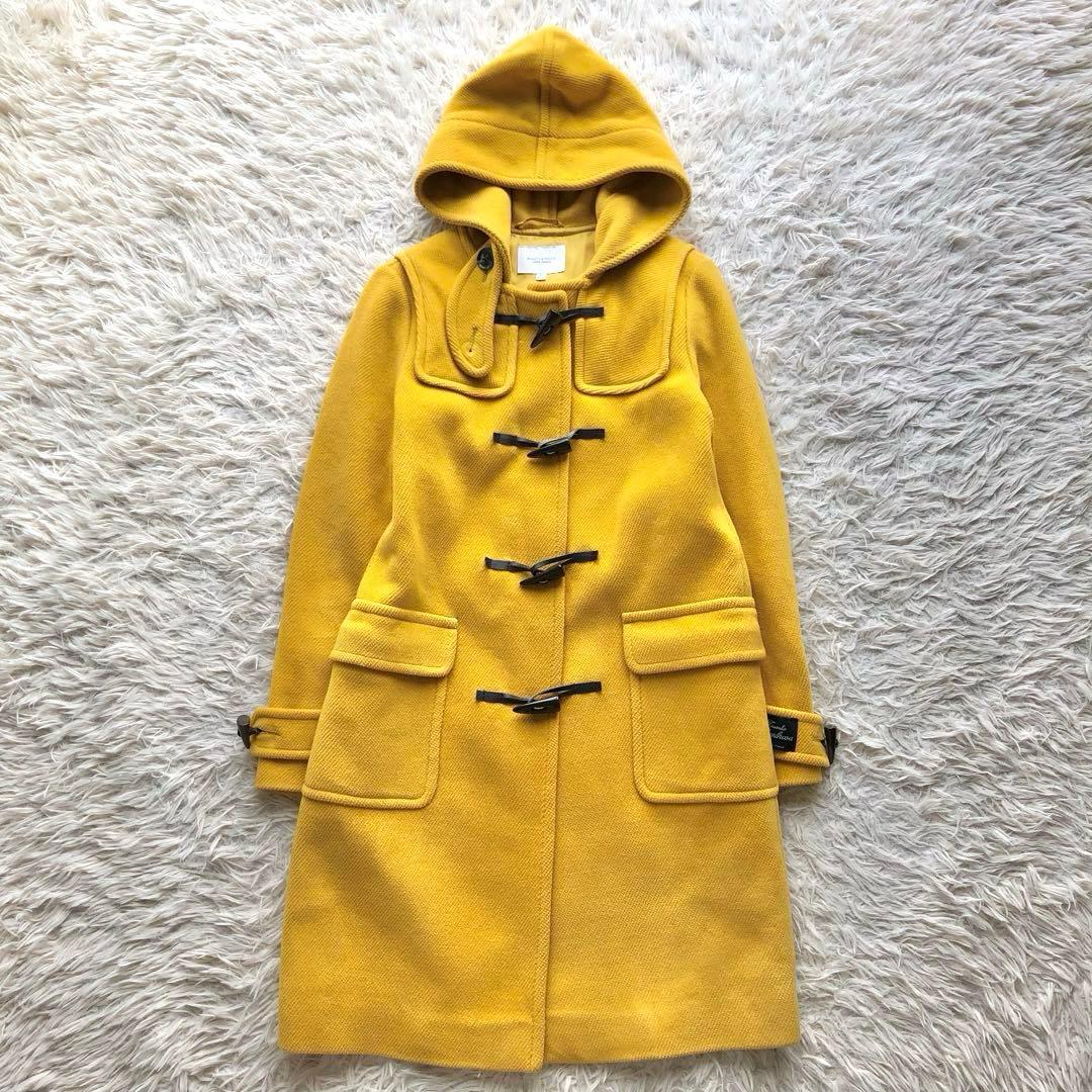 【近年 極美品】ビューティーアンドユース　ダッフルコート　マスタードイエロー