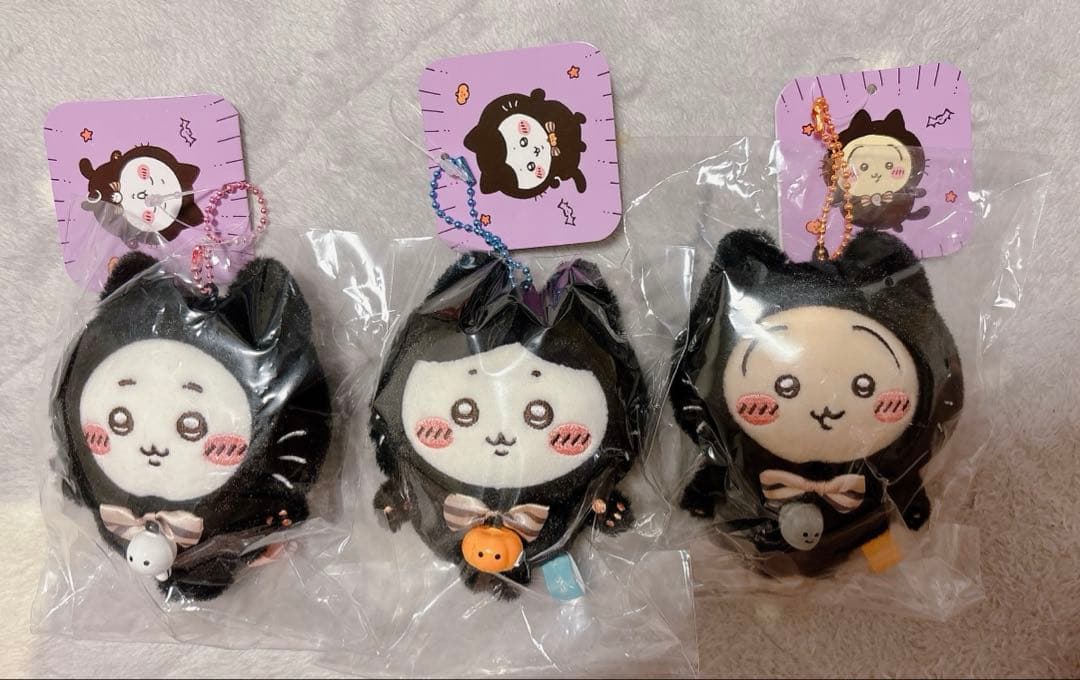 ちいかわ うさぎ ハチワレ　黒猫のマスコット　ハロウィン